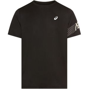 Asics icon ss top in de kleur zwart.