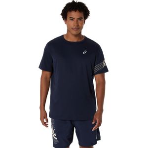 Asics icon ss top in de kleur marine.