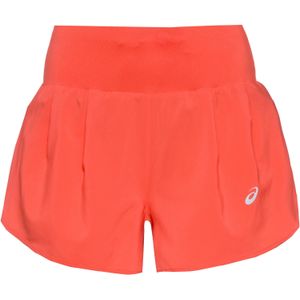 Asics - Women's Road Hardloopshort - Rood - 100% Polyester