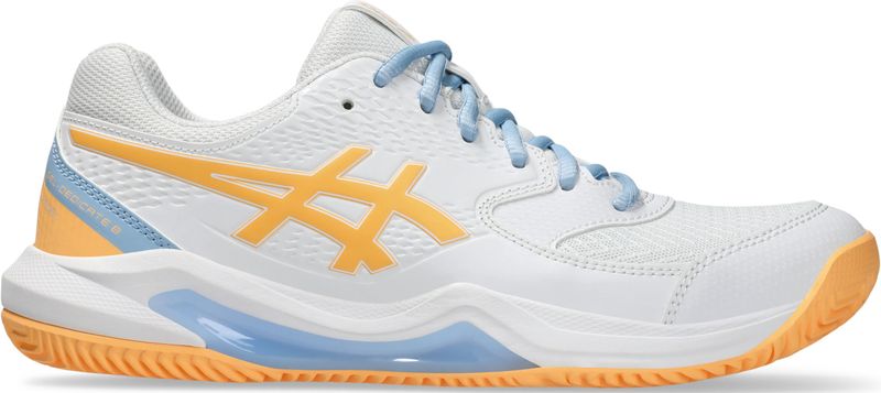 ASICS Gel-Dedicate 8 - Padelschoenen - Wit Oranje Glow