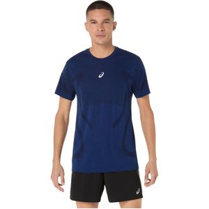 ASICS - Road Seamless SS Top - Hardloopshirt - Blauw - Naadloos