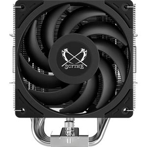 Scythe Mugen 6 - Koeler - voor processor 60.29 cfm - 200 - 2000 omw/min. - 3 - 26.88 dBA - voor Intel LGA: 1700, 115x, 1200, 2011, 2066 - AMD AM5, AM4 - 4-pins PMW - 1x Wonder Tornado 120 PMW fan - zilver, zwart