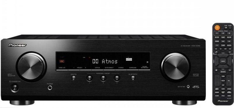 Pioneer VSX-534D Black AV-receiver - 5.2 - DAB+ Radi - FM Radio - Bluetooth