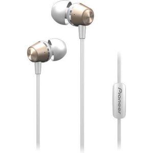 Pioneer SE-QL2T Headset In-ear 3,5mm-connector Goud, Wit: Hoofdtelefoon Pioneer SE-QL2T In-ear 3,5mm-connector Goud, Wit