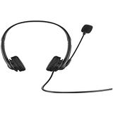 HP Stereo USB Headset G2, Hoofdtelefoon, Hoofdband, Kantoor/Gesprekscentrum, Zwart, Binauraal, China (Bedraad, USB-A), Kantoorheadset, Zwart