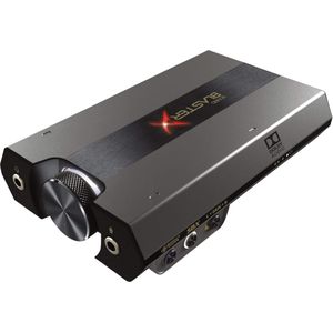 Sound BlasterX G6 7.1 HD Gaming DAC en externe USB-geluidskaart met Xamp hoofdtelefoonversterker compatibel met PS4, Xbox One, Nintendo Switch en PC.