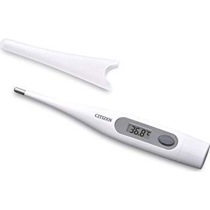 Citizen CTA303 digitale thermometer, waterbestendig, antibacterieel omhulsel met koortsalarm, nauwkeurige en snelle metingen voor volwassenen en kinderen, wit