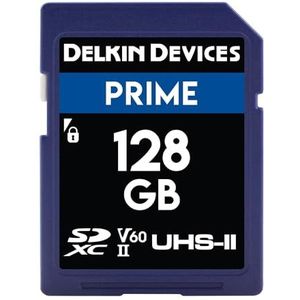 Delkin DDSDB1900128 apparaten 128GB Prime SDXC UHS-II (U3/V60) geheugenkaart
