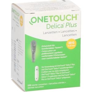 OneTouch - Delica Plus - Lancetten - 100 Stuks - Siliconencoating