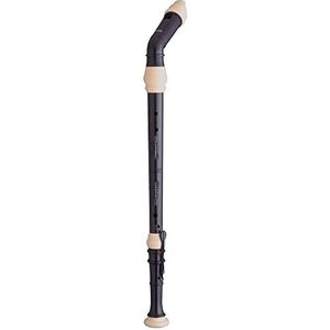 Aulos F-bocht basfluit Symphony 521 barok vingerzetting donkerbruin, compleet met tas, draagkoord, vetblik en grepentabel