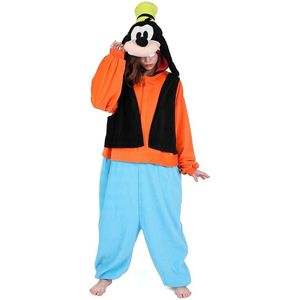 Goofy Onesie Pak Kostuum Outfit Huispak Jumpsuit Verkleedpak - (Disney) Premium Verkleedkleding - Halloween & Carnaval - SAZAC - Kinderen & Volwassenen - Onesize (155-182 cm)