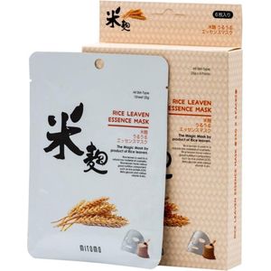 Mitomo - Rice Leaven - Face Mask - Japanse Gezichtsmaskers Met Rijst Proteïne - Gezichtsverzorging - Huidverzorging - Skincare - Beauty Mask - Organisch - Gezichtsmasker - 1 Stuk
