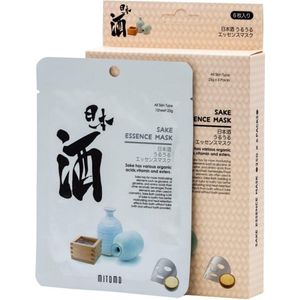 Mitomo - Sake - Face Mask - Japanse Gezichtsmaskers Met Sake Rijstwijn - Parabenevrij - Gezichtsverzorging - Huidverzorging - Gezichtsmasker - Skincare - Beauty Mask - 1 Stuk