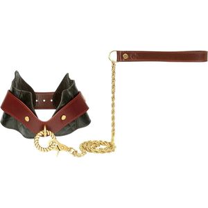 Liebe Seele - The Equestrian Leather Posture Collar And Leash - Leren Halsband Met Ketting