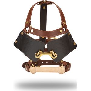 Liebe Seele - The Equestrian Leather Blinder And gag - Paardenhoofdtooi Met bit gag