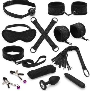 Liebe Seele - Anime Manga Bondageset - Zwart Kant en Neoprene - 11 delen - Zeer Compleet - Geimporteerd uit Japan