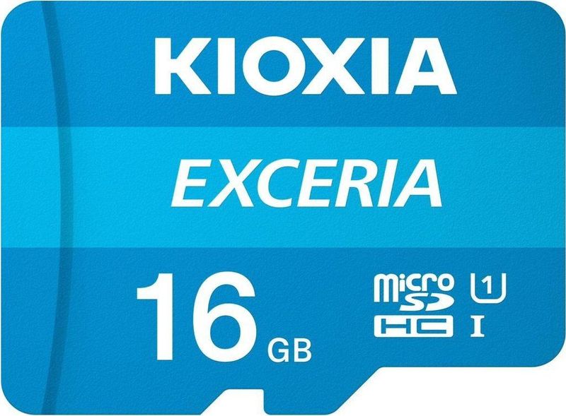 Micro SD Memory Card with Adaptor Kioxia Exceria UHS-I Class 10 Blue