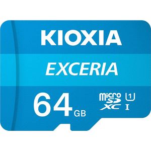 Kioxia Exceria Micro SD Kaart + Adapter - UHS-I Class 10 Blauw