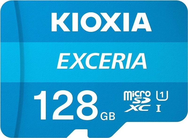 Kioxia Exceria MicroSD 128GB Class 10 Inclusief SD Adapter Blauw