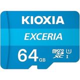 Kioxia Exceria - Geheugenkaart - 256 GB - MicroSDXC - Klasse 10 - Blauw, Wit