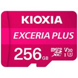 Micro SD geheugenkaart met adapter Kioxia Exceria Plus Roze Klasse 10 UHS-I U3 Inhoud 256 GB