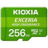 Micro SD geheugenkaart met adapter Kioxia Exceria High Endurance Klasse 10 UHS-I U3 Groen Inhoud...