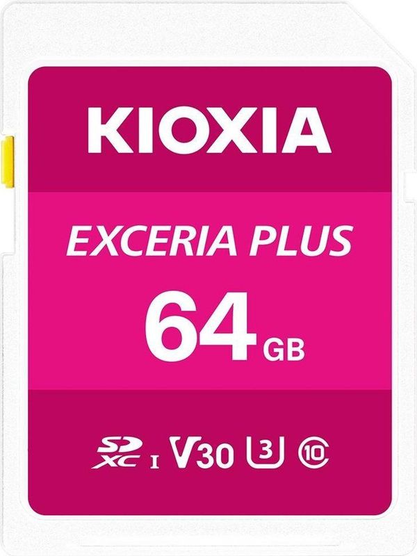 Kioxia EXCERIA PLUS SDXC-kaart 64 GB UHS-I v30 Video