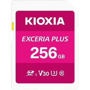 Kioxia Exceria Plus - 256 GB - SDXC - Klasse 10 - UHS-I - 100 MB/s - 85 MB/s (SDXC, 256 GB, U3, UHS-I), Geheugenkaart, Roze