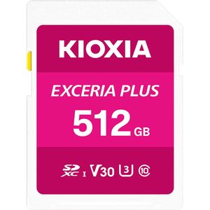Kioxia EXCERIA PLUS SD Kaart 512GB - Klasse 10 - UHS-I