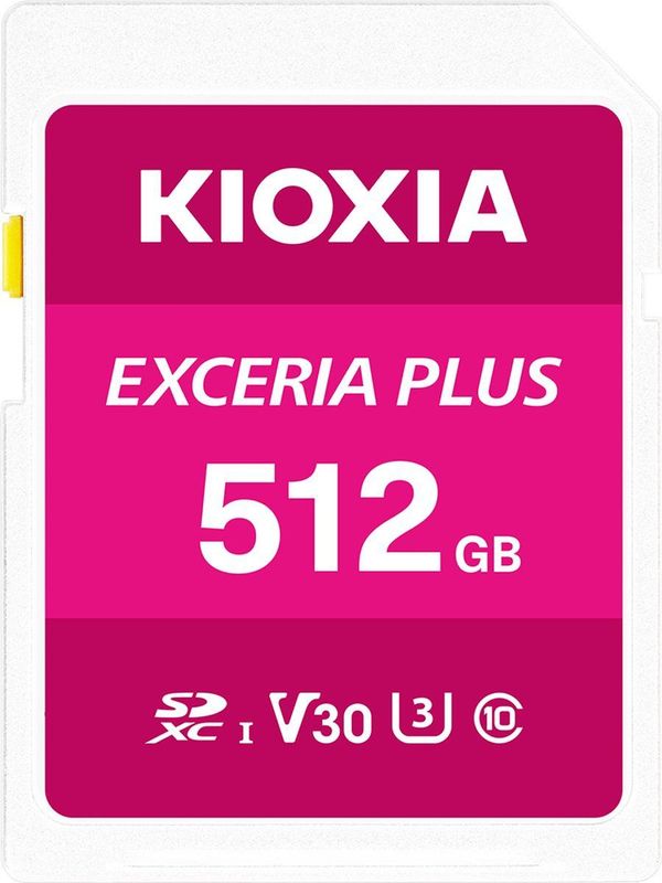 Kioxia EXCERIA PLUS SD Kaart 512GB - Klasse 10 - UHS-I