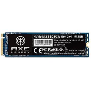 AXE MEMORY 512 GB NVMe M.2 2280 PCIe Gen 3x4 interne SSD Solid State Drive