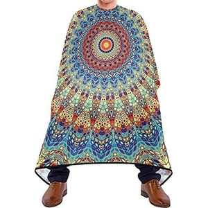 Kappers Knippen Cape Boheemse Mandala Haar Styling Cape Waterdichte Haircut Barber Cape Verstelbare Salon Cape Voor Kinderen Haar Styling Salon Haarsnit 140 x 170 cm