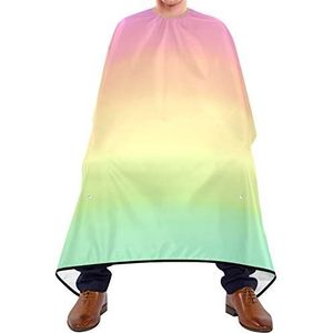 Haar Snijden Cape Regenboog Pastel Gestreepte Kapsel Salon Cape Lichtgewicht Salon Cape Verstelbare Elastische Sluiting Kapper Jurk Cape Voor Salon Haar Snijden Kapperwinkel 140X170Cm