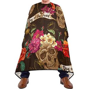 Haar Knipjurk Bloem Dag Van Dode Schedels Styling Capes Gemakkelijk Schoon Kapper Cape Lichtgewicht Kappersjurk Voor Volwassenen Salon Kapsel 140X170Cm
