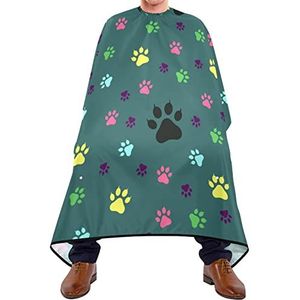 Styling Capes Regenboog Poot Print Snijden Jurk Waterdichte Baard Bib Lichtgewicht Kapsel Salon Cape Voor Barbershop Haar Snijden Schoonheidswinkels 140X170Cm