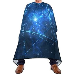 Kapperscape Haar Galaxy Hexagram Salon Cape Antistatische Kam Cape Ademend Haar Styling Cape Voor Kinderen Haar Styling Haarontwerp 140 x 170 cm