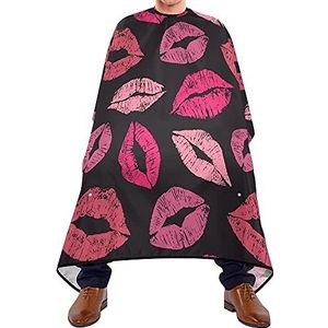 Scheren Bib Lips Kiss Vintage Baard Bib Verstelbare Elastische Sluiting Snijden Jurken Lichtgewicht Haar Snijden Toga Voor Volwassenen Kinderen Haar Verven 140X170Cm
