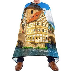 Kapperscape Haar Landschap Stadhuis Kappers Knippen Cape Antistatische Barber Cape Verstelbare Kapsalon Cape Voor Kinderen Haar Styling Salon Kapsel 140 x 170 cm