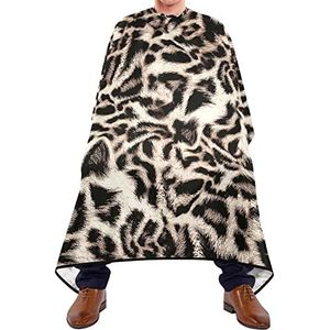 Kapper Cape Luipaard Print Cheetah Kappers Schort Lichtgewicht Snijden Toga Gemakkelijk Schoon Kappers Jurk Voor Volwassenen Schoonheidswinkels Haar Snijden 140X170Cm