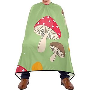 Baard Bib Cartoon Leuke Paddestoel Kapsel Cape Waterdichte Kappers Cape Gemakkelijk Schoon Kapsel Salon Cape Voor Kapsel Salon Volwassenen 140X170Cm