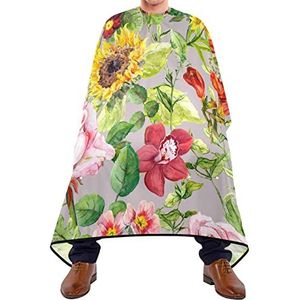 Haarknipcape, zonnebloem, kapperscape, wasbaar, kapperscape, ademend, kapsel, salon cape voor volwassenen, kapsel, haardesign, 140 x 170 cm