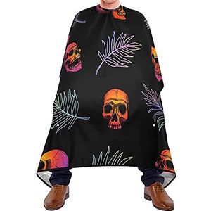 Haar Snijden Schort Schedel Regenboog Palmblad Haar Snijden Toga Lichtgewicht Salon Jurken Gemakkelijk Schoon Kappers Schort Voor Kinderen Kapsel Schoonheidswinkels 140X170Cm