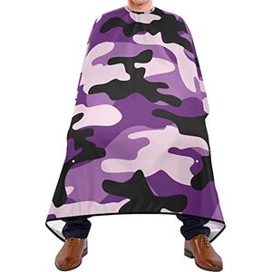Haar Snijden Cape Zwart Paars Camo Baard Bib Lichtgewicht Kapsel Cape Gemakkelijk Schoon Kapsel Salon Cape Voor Barbershop Salon Volwassenen 140X170Cm