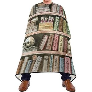 Salon Cape Boekenplank Schedel Snijden Jurken Gemakkelijk Schoon Kapsel Salon Cape Lichtgewicht Baard Bib Voor Haar Verven Salon Volwassenen 140X170Cm