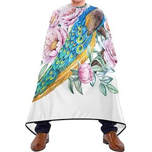 Styling Capes Pauw Pioen Bloem Haar Snijden Schort Lichtgewicht Baard Bib Gemakkelijk Schoon Salon Cape Voor Salon Haar Snijden Schoonheidswinkels 140X170Cm