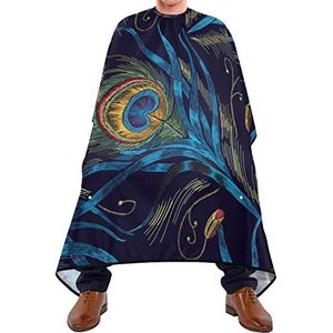 Styling Capes Pauw Veer Haar Snijden Toga Lichtgewicht Salon Cape Gemakkelijk Schoon Kappers Schort Voor Kapsel Barbershop Volwassenen 140X170Cm
