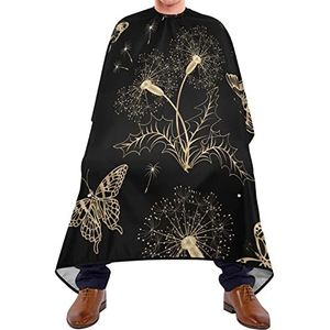 Scheren Bib Vlinder Zwart Snijden Jurken Gemakkelijk Schoon Baard Bib Lichtgewicht Haar Snijden Schort Voor Salon Volwassenen Kids 140X170Cm