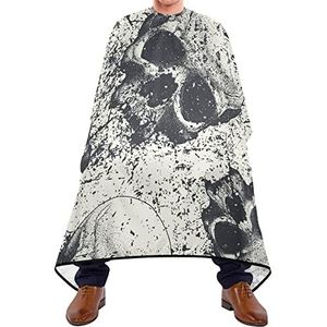 Kapperscape vintage schedel kapsel salon cape waterdichte kapmantel verstelbare kapmantel voor kinderen volwassenen haar styling 140 x 170 cm