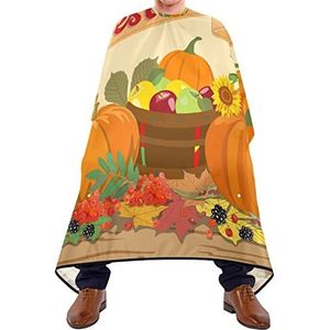 Snijjurken Herfst Pompoen Druiven Salon Jurken Gemakkelijk Schoon Kapper Jurk Cape Verstelbare Elastische Sluiting Snijden Toga Voor Schoonheidswinkels Kapsel Haar Verven 140X170Cm