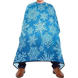 Kapsel Salon Cape Winter Sneeuwvlokken Hairdressing Cape Wasbaar Kappers Snijden Cape Verstelbare Kapperscape Haar Voor Volwassenen Kinderen Haar Styling 140 x 170 cm